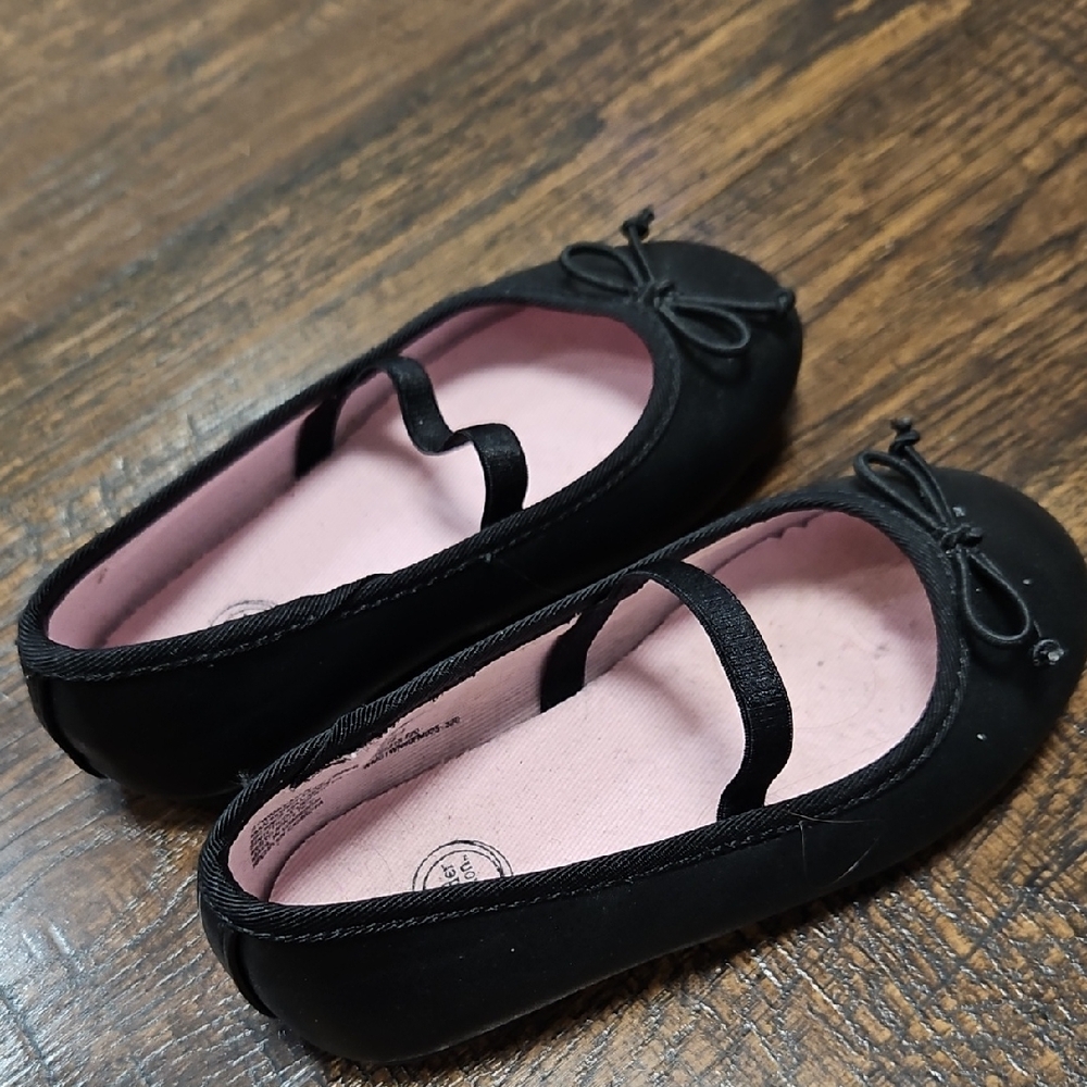 Wonder Nation Black Dress Shoes for Kids
